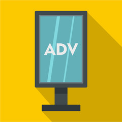 Advertising stand icon. Flat illustration of advertising stand vector icon for web