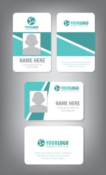 Vertical and Horizontal Identification id cards set Vector illustration