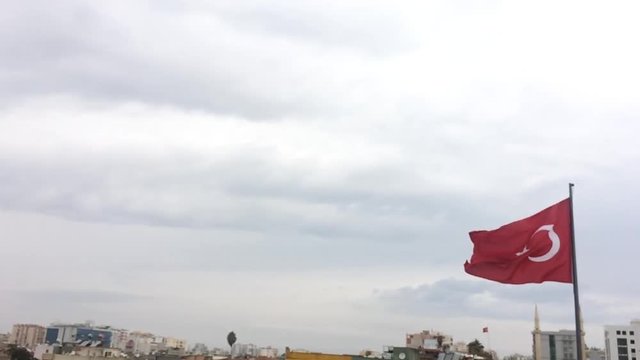 Bayrak,T&uuml;rk bayrağı,slow,dalgalanan t&uuml;rk bayrağı,r&uuml;zgar,dalga,dalgalanan,