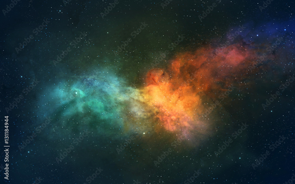 Canvas Prints space background. colorful nebula shaped on eagle bird. elements furnished by nasa. 3d rendering