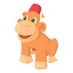 Circus monkey icon. Cartoon illustration of circus monkey vector icon for web design