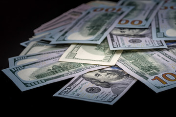 100 us dollar isolated  black