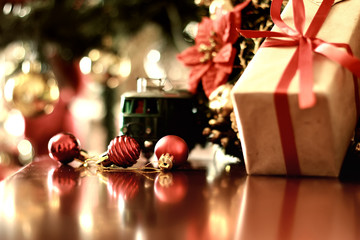 retro toned gift christmas ball