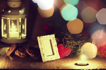 winter collection of candles branch