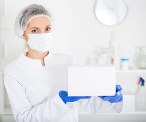 Naklejka premium Female nurse at work