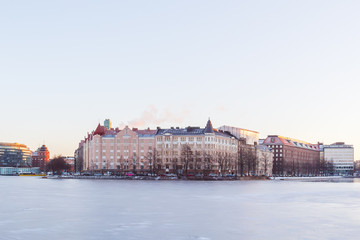 Залив Эляйнтарханлахти в Хельсинки, Финляндия