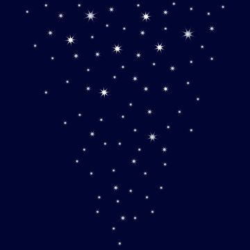 Rain of twinkling stars. Vector illustration EPS10.