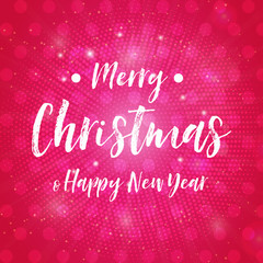 Merry Christmas - Red Background sparkle