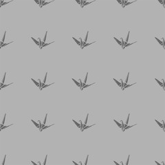 Seamless origami crane pattern