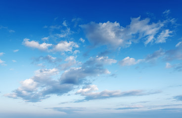 Blue sky and white clouds background material