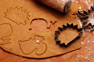 The process of making Christmas cookies