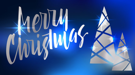 Merry Christmas lettering. Hand written Merry Christmas. Modern