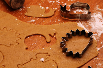 The process of making Christmas cookies