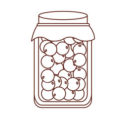 Canned fruit preserves product vector illustration design