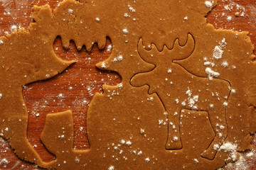 The process of making Christmas cookies