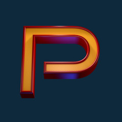 3d rendering of letter P