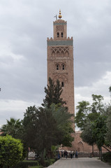 Fototapeta na wymiar Mezquita de la Kutubía, Marrakech, Marruecos