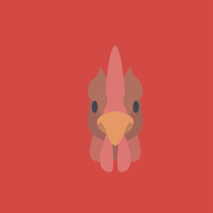 cock icon. flat design