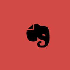 elephant icon. flat design