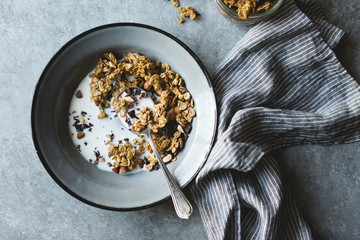 Chocolate Granola Breakfast Bowl