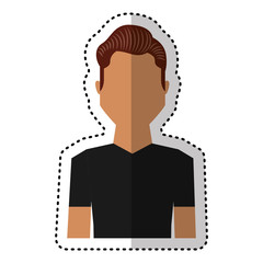 young man avatar character vector illustration design