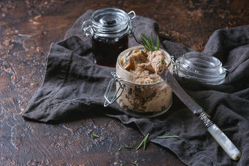 Homemade chicken liver pate