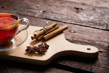 Tea, anise and cinnamon