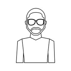 young man avatar character vector illustration design