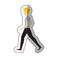 person walking isolated icon vector illustration design