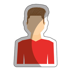 young man avatar character vector illustration design