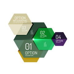Hexagone infographic diagram templates