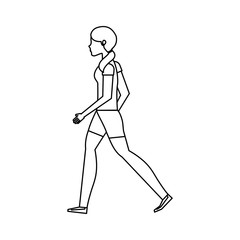 person walking isolated icon vector illustration design