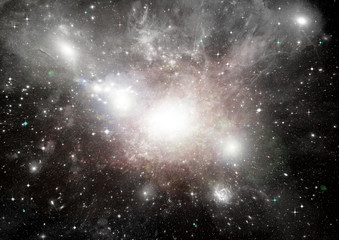 Stars, dust and gas nebula