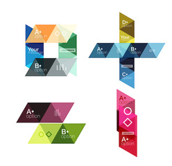 Vector set of colorful geometric infographics
