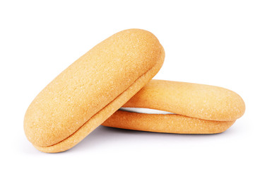 Eclairs on white background