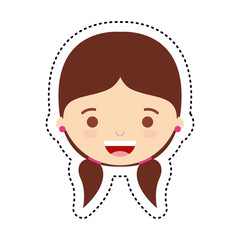 young woman avatar character vector illustration design