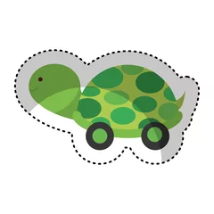 Fotobehang turtle baby cute icon vector illustration design © Gstudio