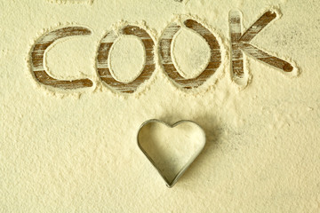 Flour with writted word COOK