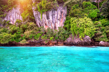 Phi phi island and ocean in thailand