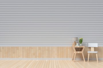 Living room with modern chairs with a coffee in a room,3D rendering