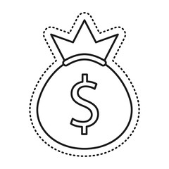 money bag isolated icon vector illustration design