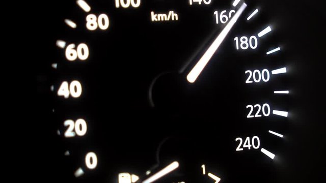 car speedometer closeup
