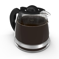 Coffee Carafe on white. 3D illustration