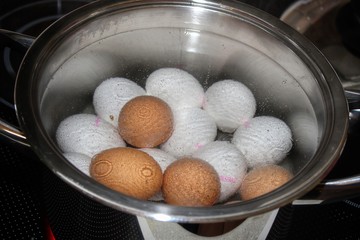 gekochte Eier