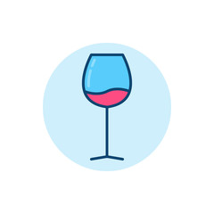Wine glass flat icon