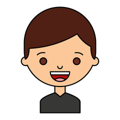 little boy character icon vector illustration design
