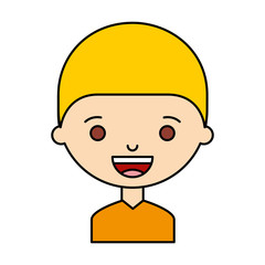 little boy character icon vector illustration design