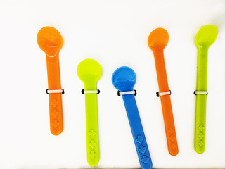 Spoon feeding children learn to eat on their own