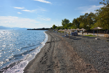 Pebble beach in Greece