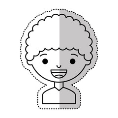 little boy character icon vector illustration design
